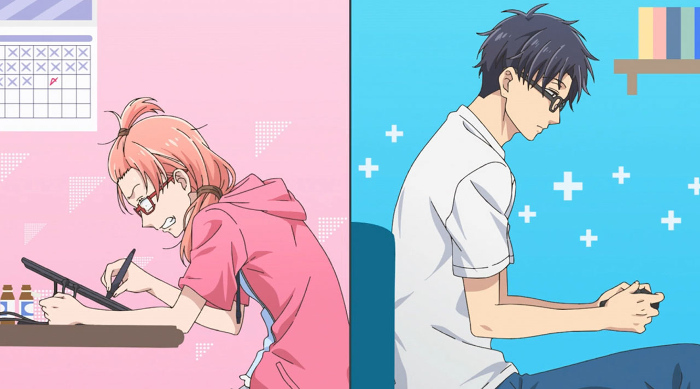 Anime Couple Wallpaper，Wotakoi: Love is Hard for Otaku