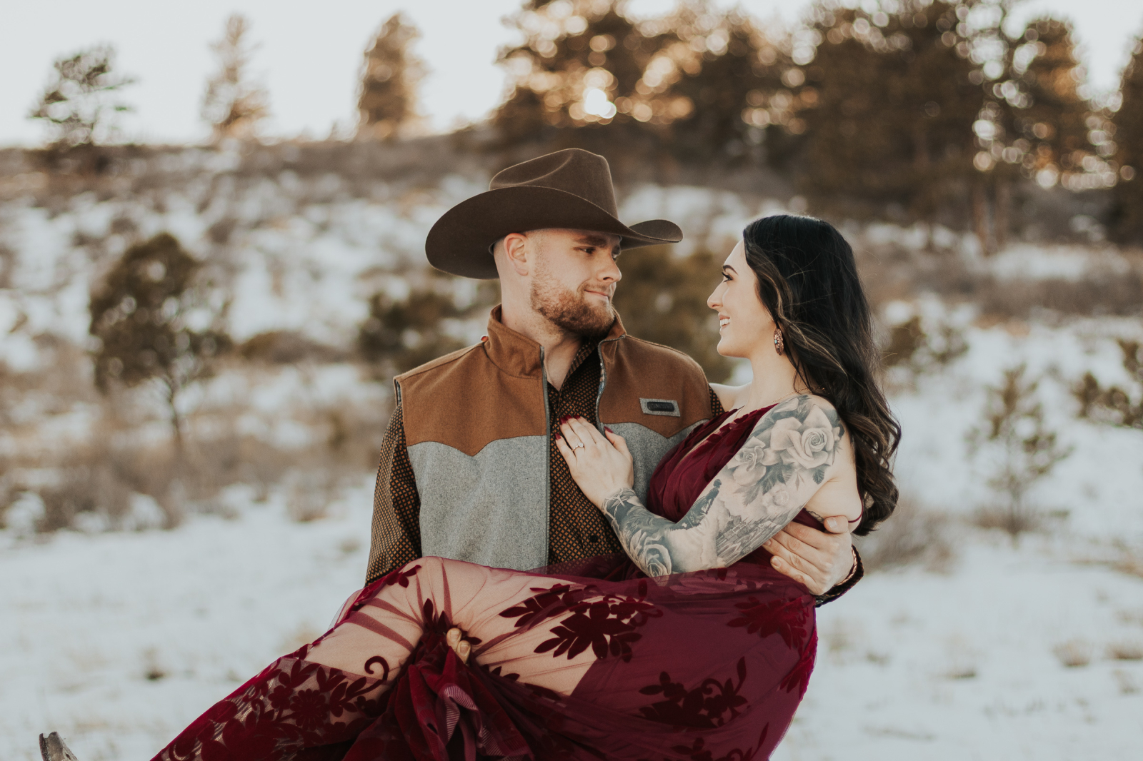 western engagement photos