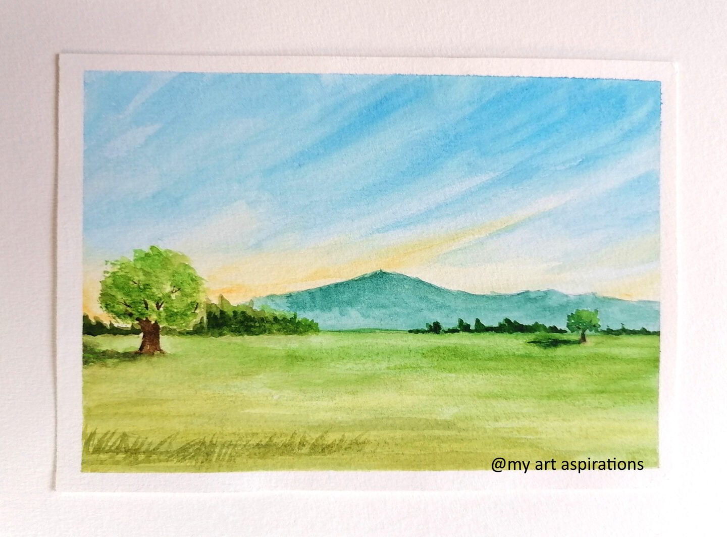 easy landscape watercolor painting for beginners