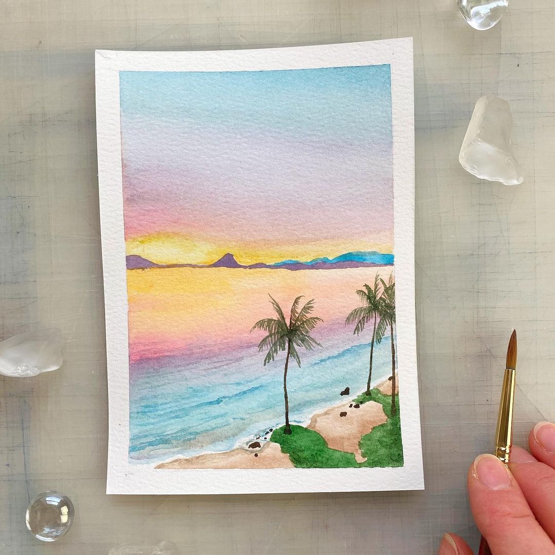 simple watercolor painting ideas