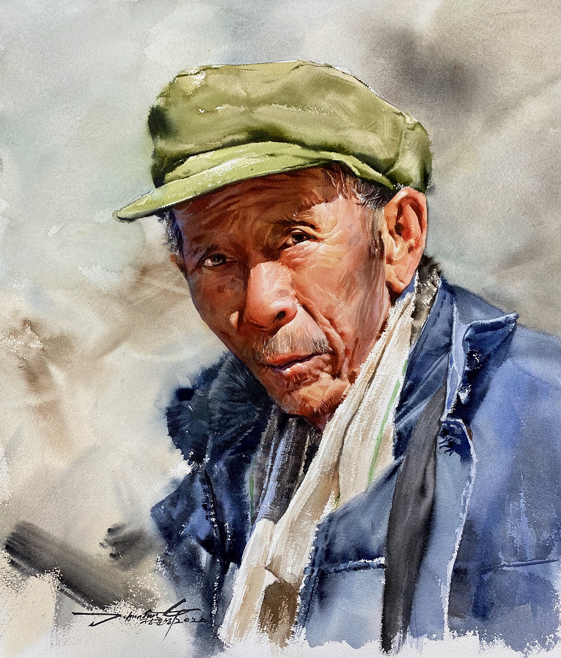 watercolor portrait painting