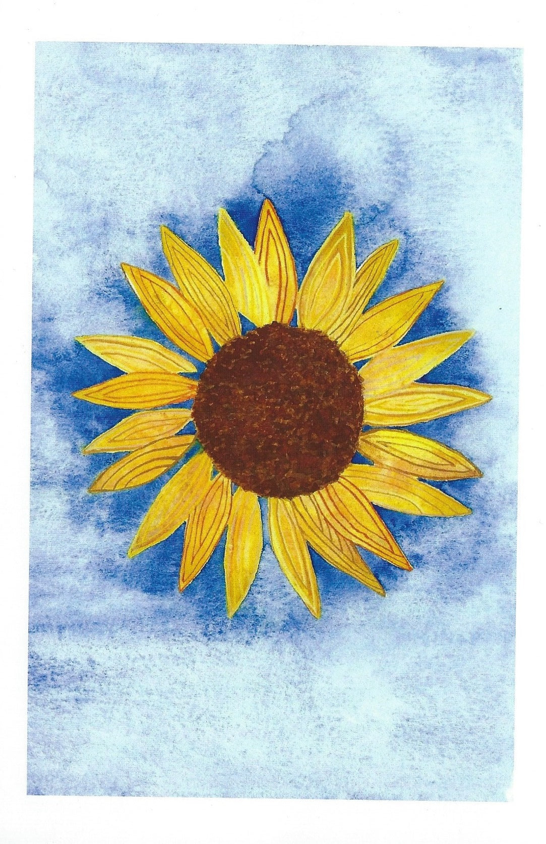 watercolor sunflower painting