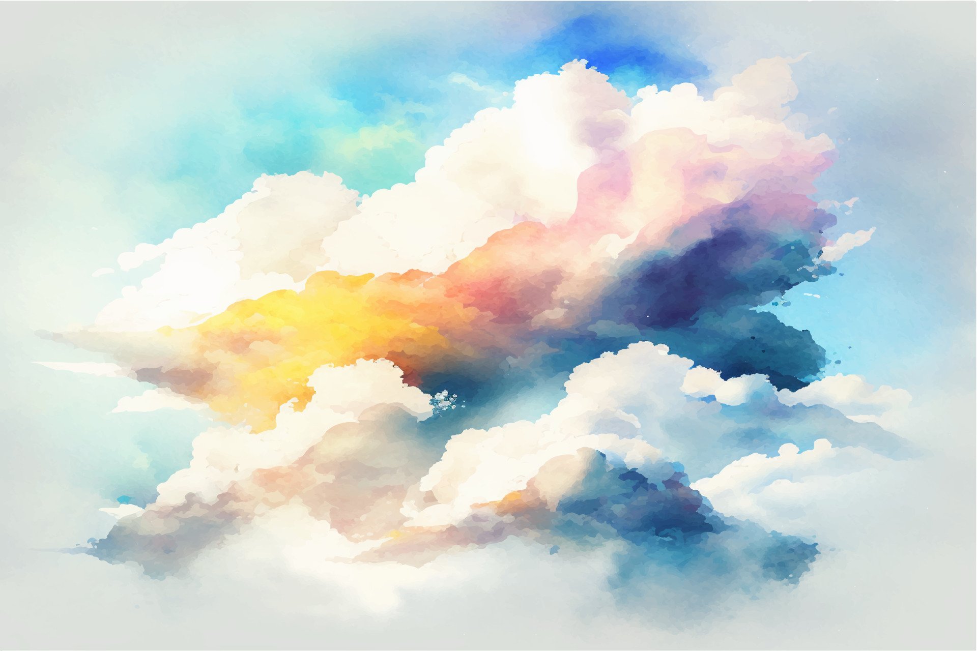 watercolor sky painting