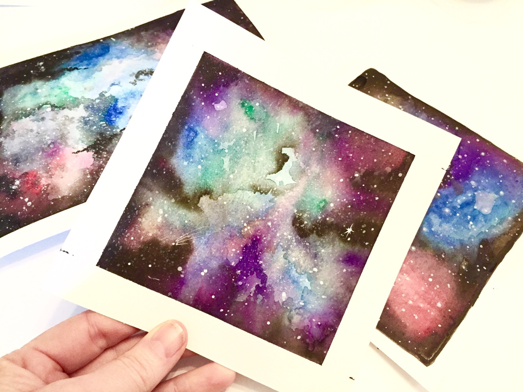 watercolor galaxy painting