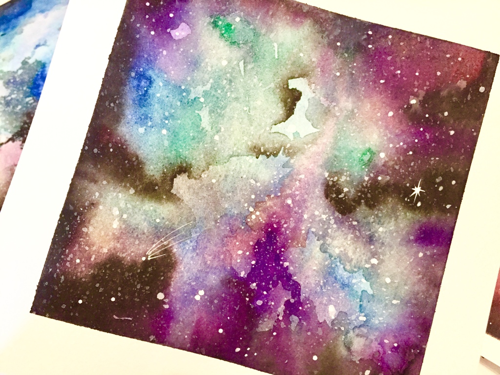 watercolor galaxy painting