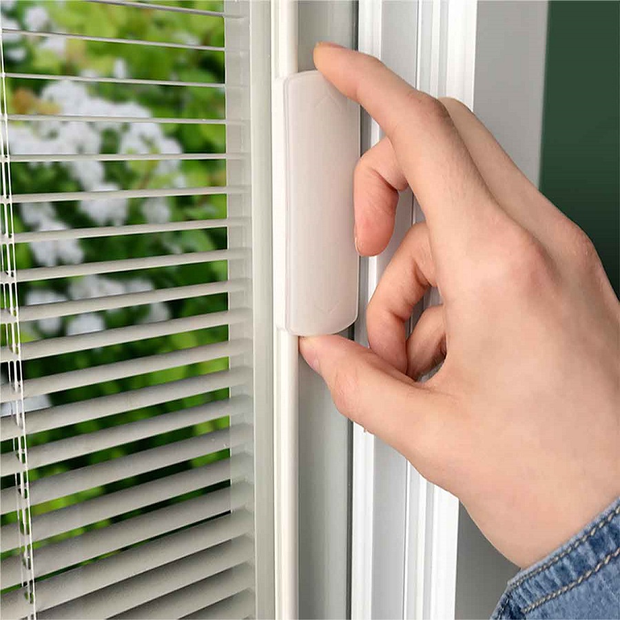 window with blinds inside