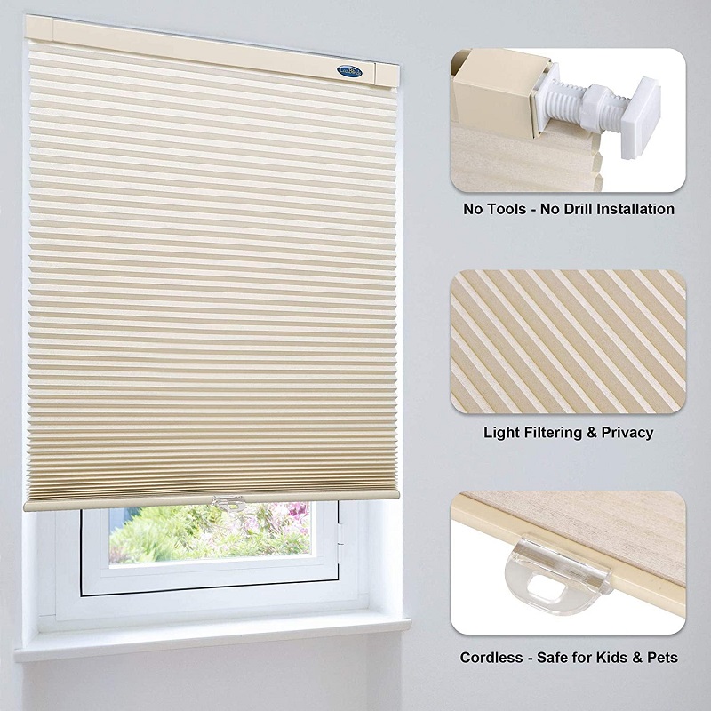 how to put blinds down without string