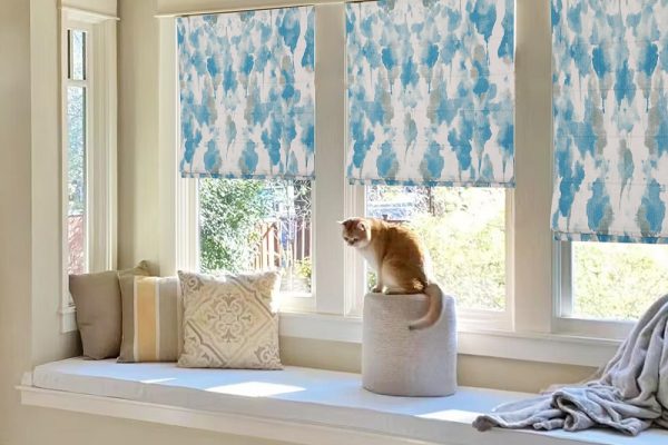 bay window blinds and curtains ideas