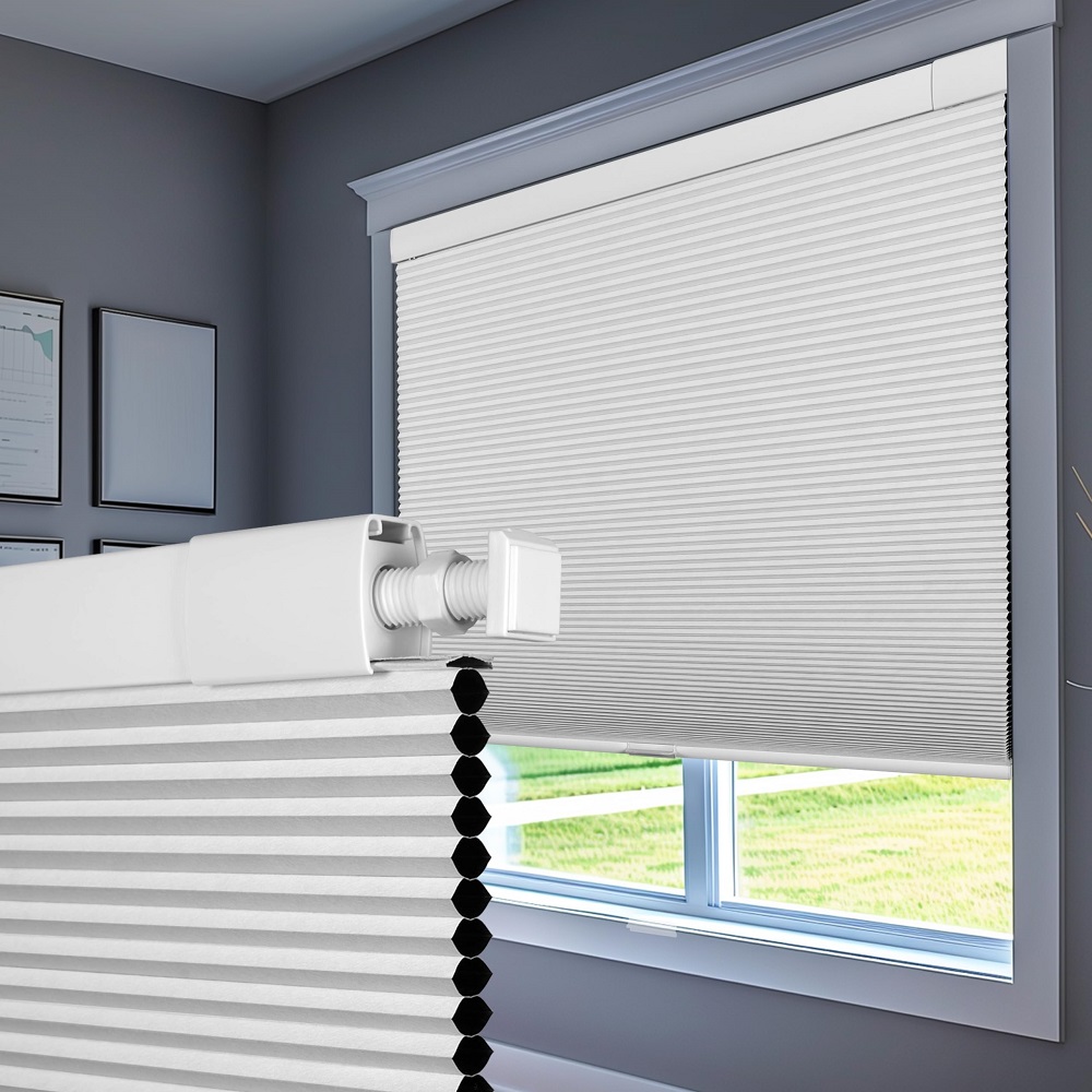 how to put blinds down without string