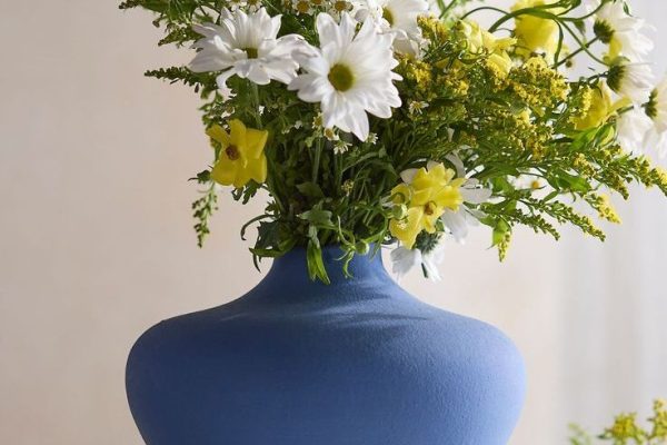 blue color vase