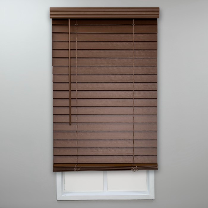 faux wood mini blinds