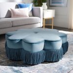 velvet storage ottoman