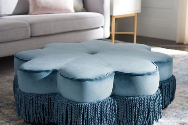 velvet storage ottoman
