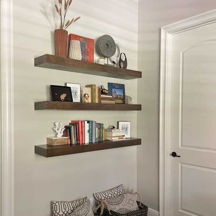floating bookshelves