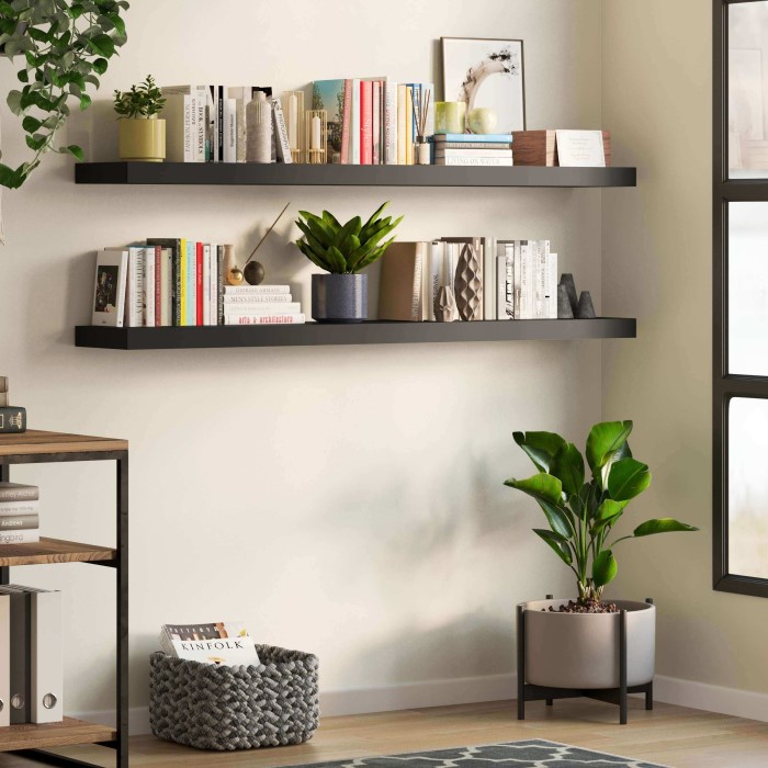 floating bookshelves