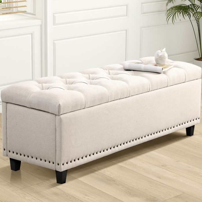 rectangle ottoman with storage