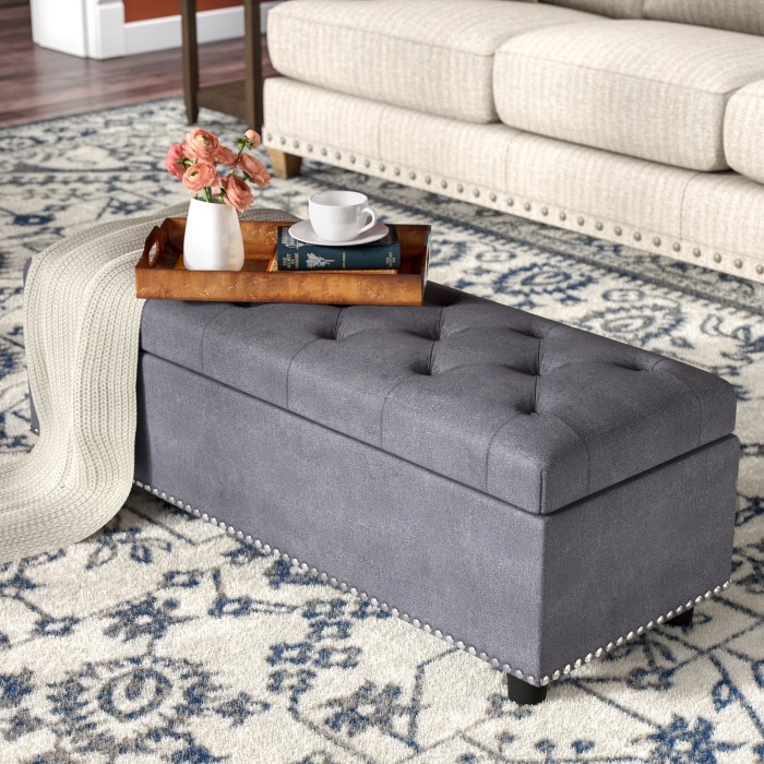 rectangle ottoman with storage