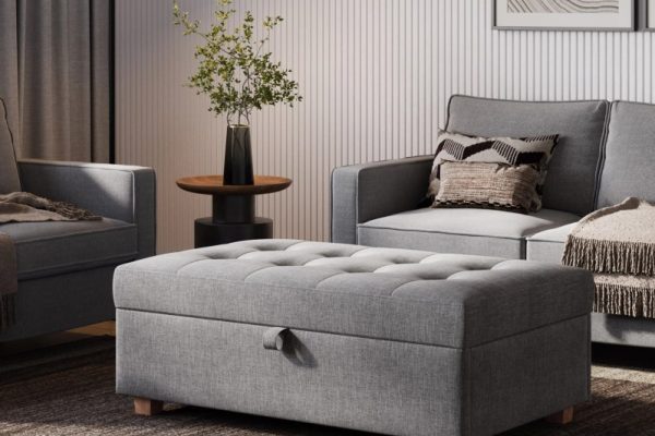 modern storage ottoman