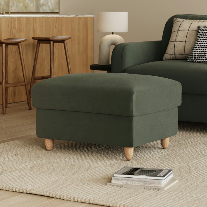 green ottoman with storage