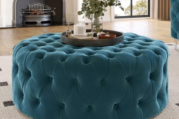 large round storage ottoman