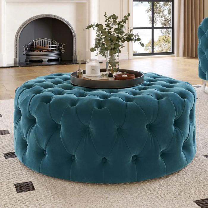 large round storage ottoman