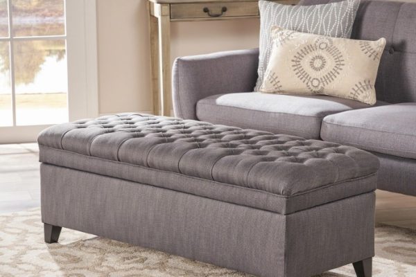 rectangle ottoman with storage
