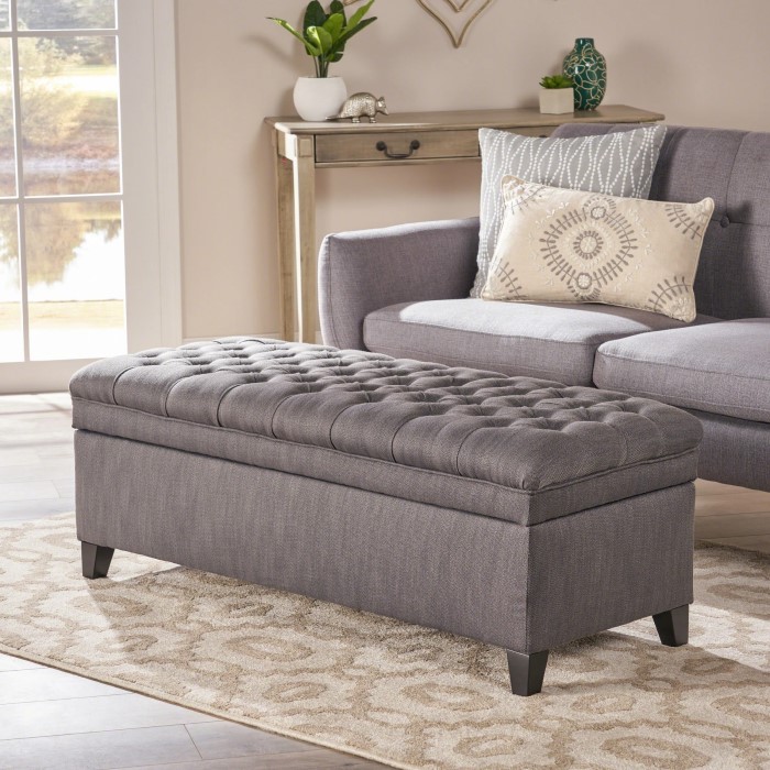 rectangle ottoman with storage