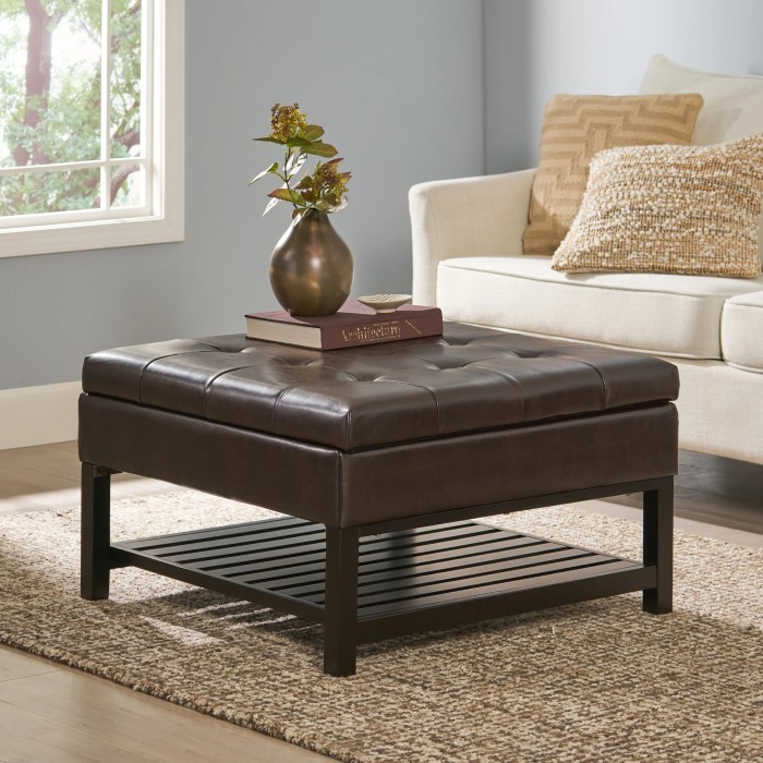 brown storage ottoman