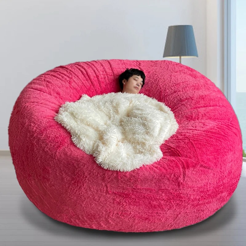 pink bean bag chair