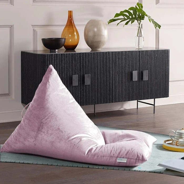 pink bean bag chair