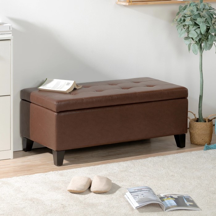 brown storage ottoman