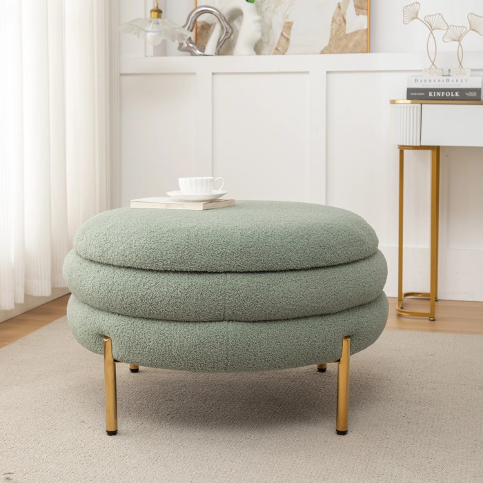 large round storage ottoman
