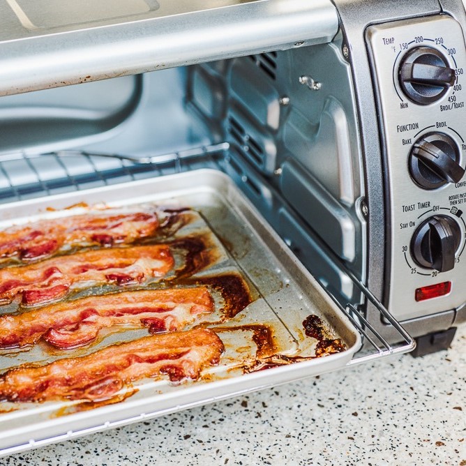 how to cook bacon in toaster oven