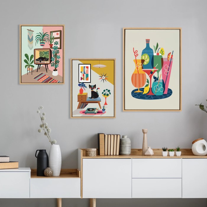 mid century wall art