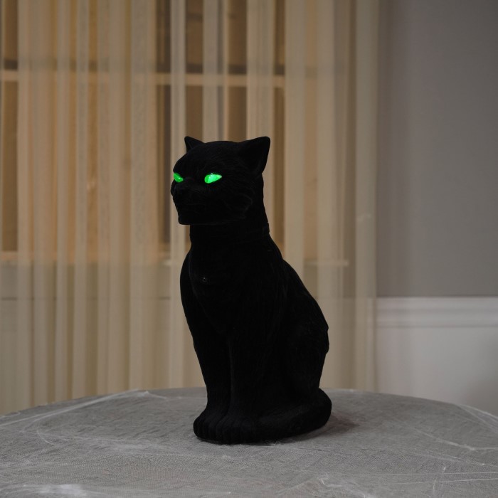 black cat halloween decor