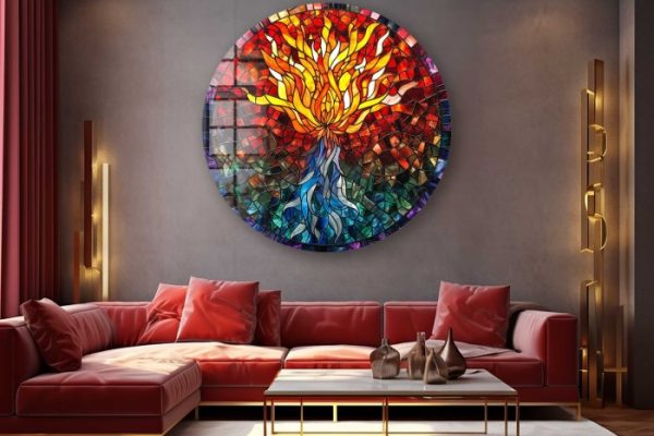 tempered glass wall art