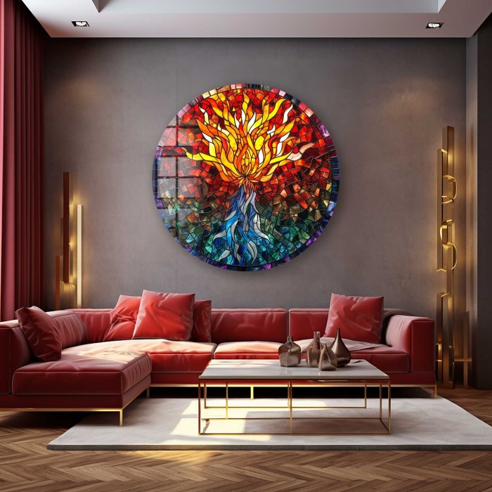 tempered glass wall art
