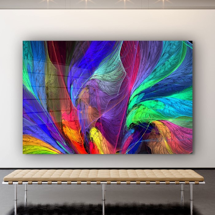 tempered glass wall art