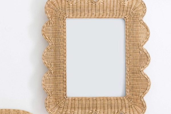 rattan picture frame