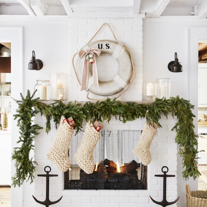 rustic christmas mantel decor