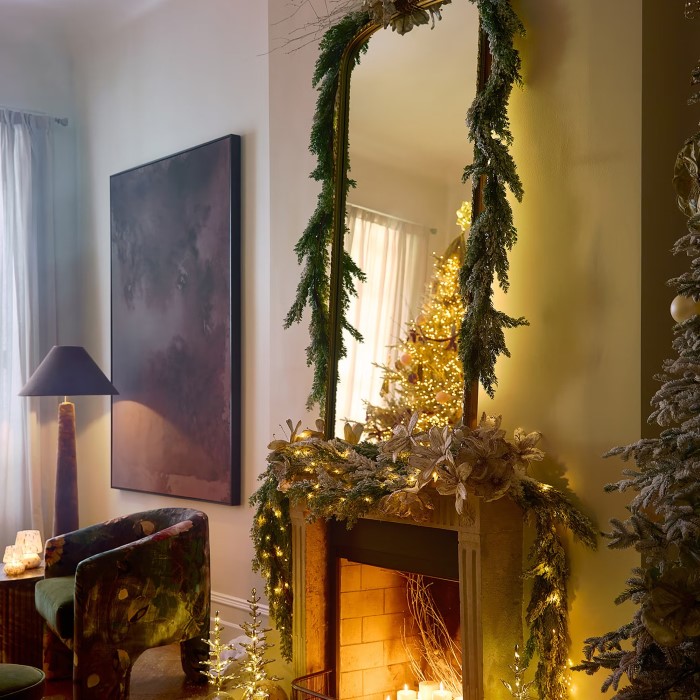 rustic christmas mantel decor