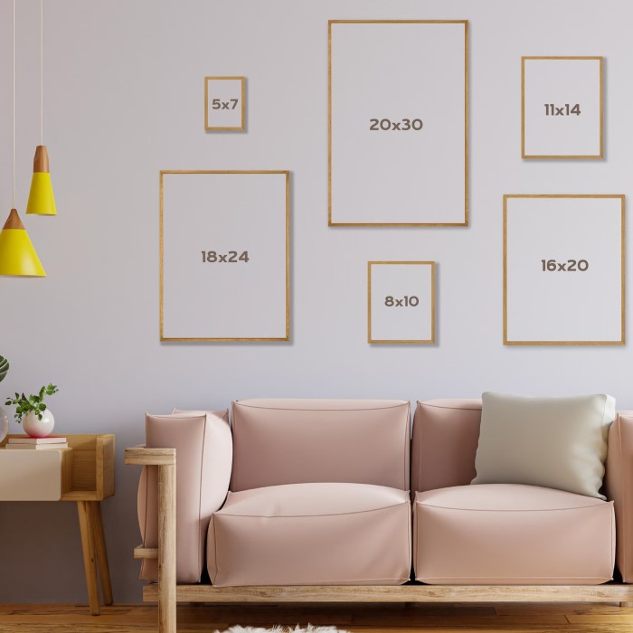 most common picture frame sizes