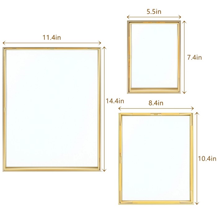 most common picture frame sizes