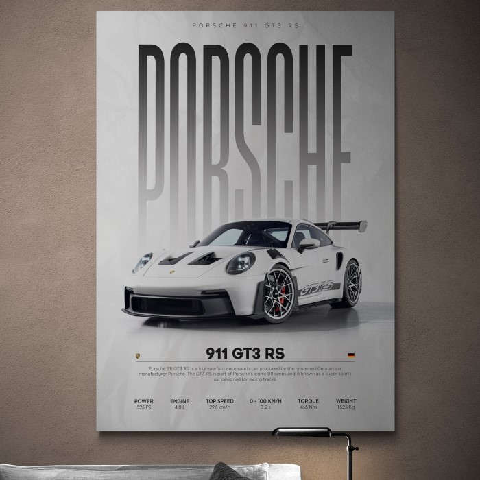 porsche wall art