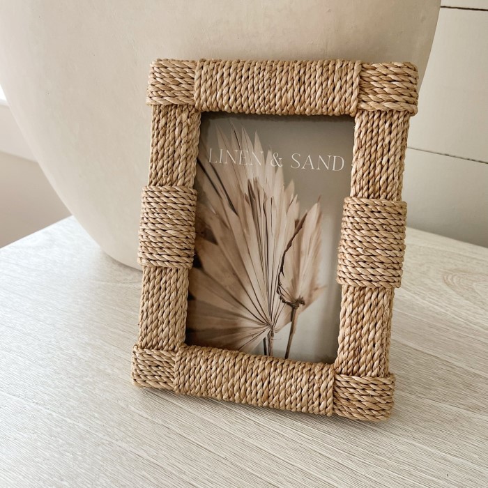 rattan picture frame