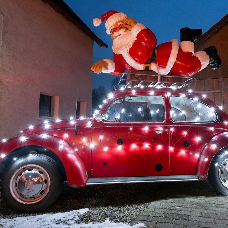 how to put christmas lights on car