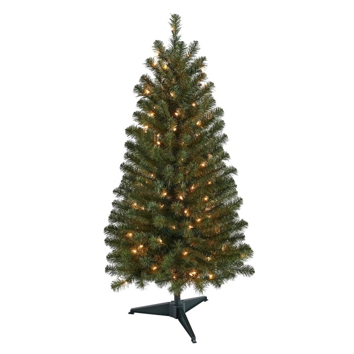 how many feet of christmas lights for tree